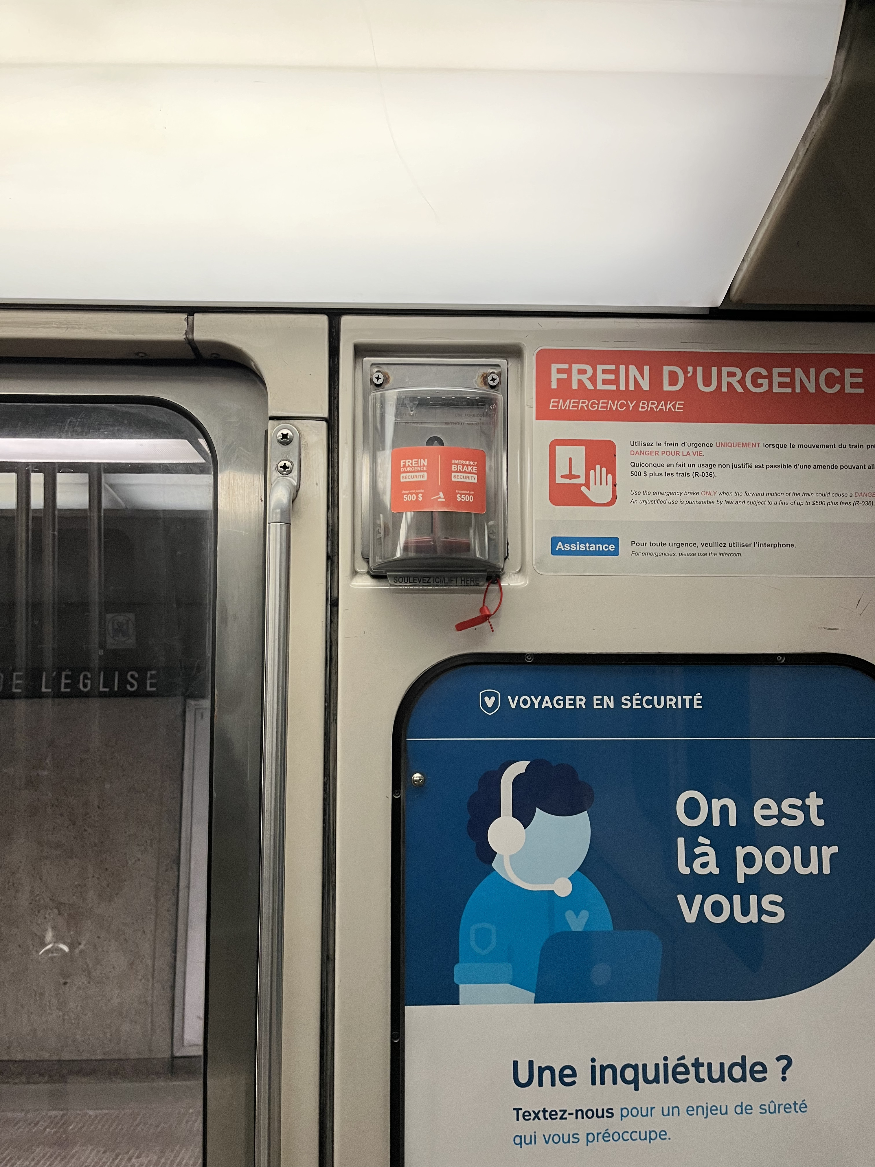 Unusual emergency brake case on MR-73